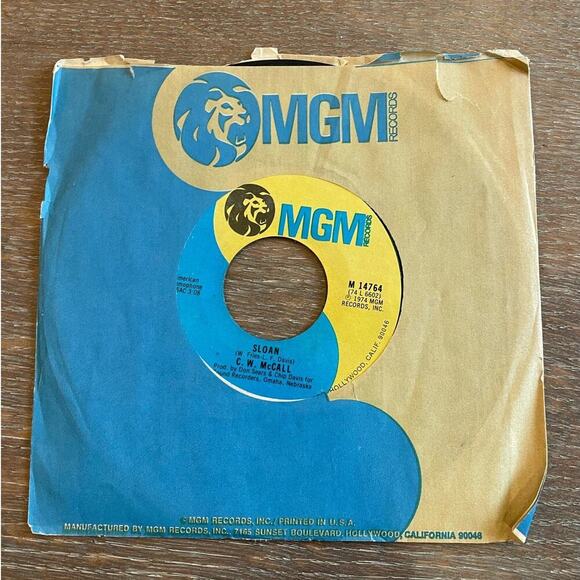 MGM Other - C.W. McCall Sloan / Wolf Creek Pass 45 RPM Vinyl Record MCM 1974